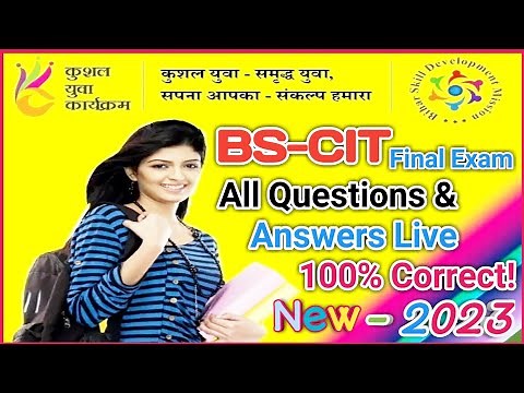 BS-CIT Final Exam, CIT Exam Questions With Answer 2023, (BS-CIT) KYP Exam All Questions (BSDM)