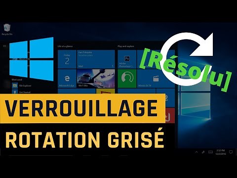 Verrouillage de la rotation grisé sur Windows 10