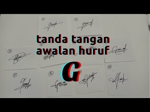 Tanda Tangan Awalan Huruf G
