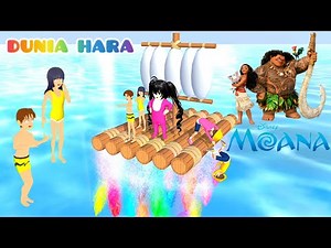 Moana Drifts to Sakura City 😱 | Yuta Moana Chased by Giant Caterpillar in Flooded Boat