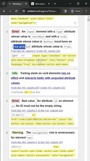 Validez vos pages avec le validateur officiel W3C