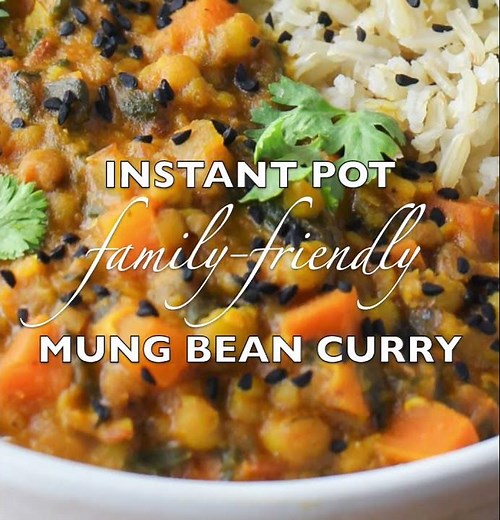 Family Friendly Mung Bean Curry in the Instant Pot (vegan & gluten-free)