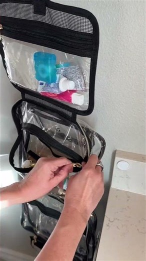 Clear Travel Hanging Toiletry Bag with Detachable TSA Approved Clear Bag