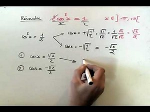 TRIGONOMETRIE Trouver les 4 solutions d'une équation trigonométrique