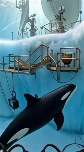 Orca Back-Mounted POV Patrols Antarctica Ice Shelf and Finds a Trapped Research Station