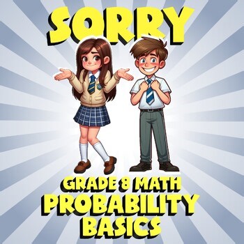 Probability Basics SORRY Math Game - No Prep Grade 8 Review