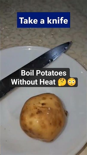 Does chemistry allow boiling potato without heat? 😳🥶 #shorts