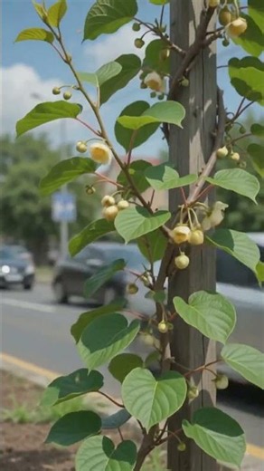 🥝 5 Years in 10 Seconds 🤯 Roadside Kiwi Growth Journey 🌱(Timelapse) ⌛#kiwi#nature #shorts#timelapse