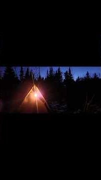 Winter solo camping overnight using military surplus. #wintercamping #militarysurplus #solocamping