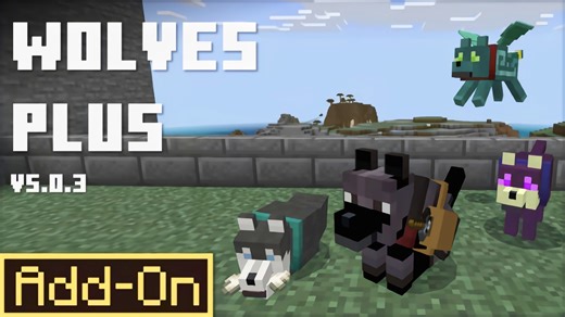 [Add-On]狼+ 追加内容-我的世界市场包免费下载-Minecraft Marketplace Wolves Plus Add-On