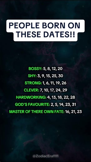 Zodiac Signs Born On These Days #zodiac #astrology #horoscope
