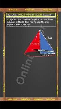Q7 Ex 11.1 Class 9 Maths | Surface Areas and Volumes | NCERT Full Solution