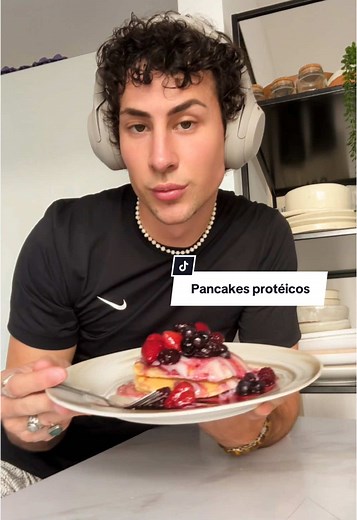 Deliciosos pancakes proteicos para post-entrenamiento