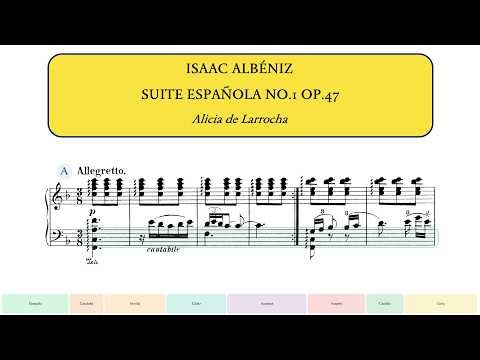 Albéniz, Suite Española No.1, Op.47 (Alicia de Larrocha)
