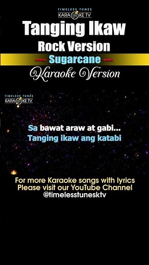 Tanging Ikaw - Rock Version - Sugarcane (Karaoke Teaser) #karaokesongswithlyrics #karaoke #opm