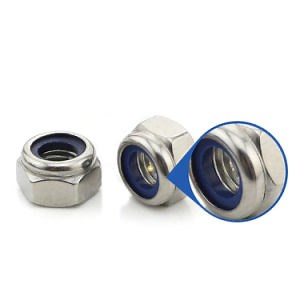 [Hot Item] DIN 985 Stainless Steel Nylon Insert Hex Lock Nut Self Locking Hex Lock Nylon Nuts