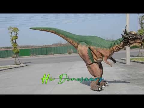 Realistic Stygimoloch Dinosaur Costume in Action