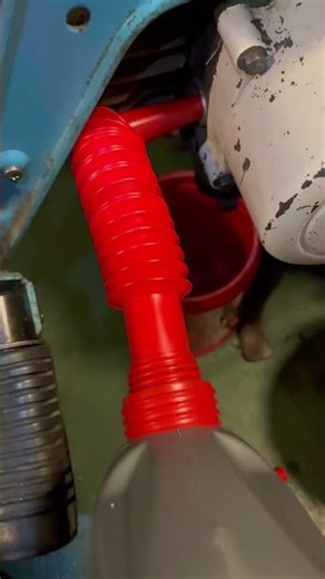 Oil bottle funnel worked like a charm on 1980 Honda Express NC50!