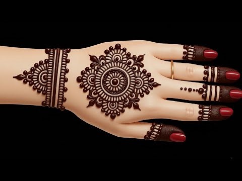 Very Beautiful Stylish Mehndi Design For Hands | Beautiful Latest Henna Design tutorial #hennadesign