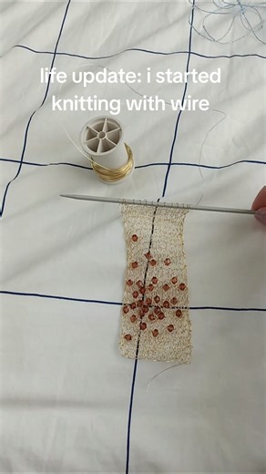 #knitting with #wire life of a crafter. #crafts