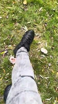 Well worn Nike Air Max 90 stomp, trample and destroy mushrooms during walk