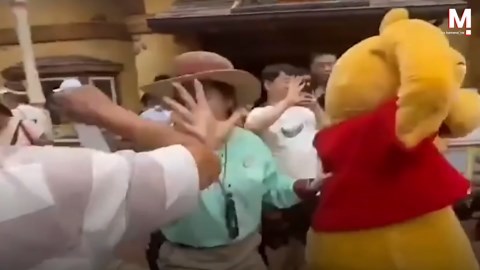 Un-bear-lievable! Tourist hits Winnie the Pooh mascot at Disneyland