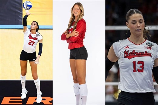 Merritt Beason, Harper Murray and others react to Nebraska volleyball player Andi Jackson reminisces over beach vacation