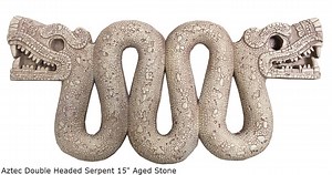 History Aztec Double Headed Serpent Maya Artifact Carved Sculpture Statue 16.25" Www.neo-mfg.com - Etsy