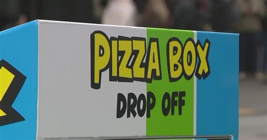 Pizza box trash cans installed in San Francisco's North Beach to combat litter