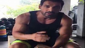 John Abraham Workout At His Personal Gym