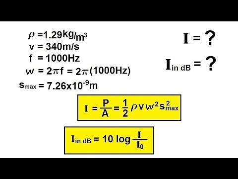 Physics 20 Sound and Sound Waves (35 of 49) Intensity of Sound Wave 1
