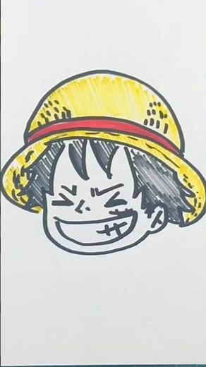 Easy Luffy Drawing Tutorial! How to Draw Luffy! #onepiece