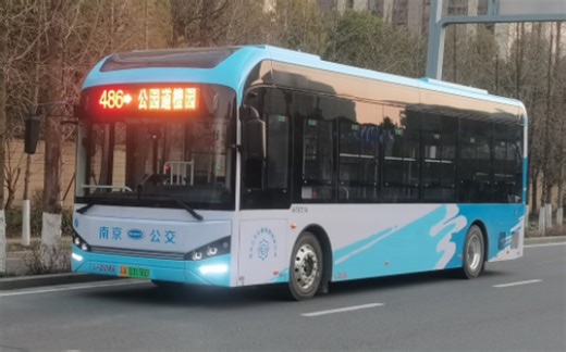 [南京公交，黄昏下的江心洲]南京公交486路全程POV，江心洲大桥东开往公园道檀园方向