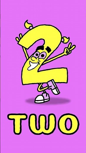 Learn the Number Two - number cartoon