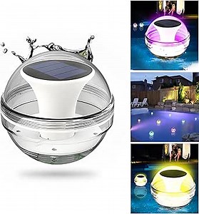 RGB Color Changing Solar Floating Pool Lights - IP68 Waterproof LED Pool Lights That Float for Pool, Swimming Pool Patio Party, Backyard Garden Decor-Outdoor Floating Night Lights