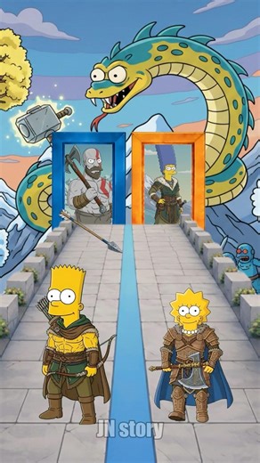 Atreus Bart VS Sif Lisa The Simpsons