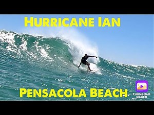 Surfing Hurricane Ian. Pensacola and Navarre Beach Gulf Coast Florida Panhandle Sterling Spencer.