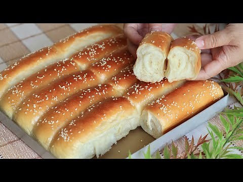 用普通面粉和牛奶就可以做出最好吃的牛奶面包，你还等什么，学会它，天天都有健康美味的面包吃【阿栗食譜73】