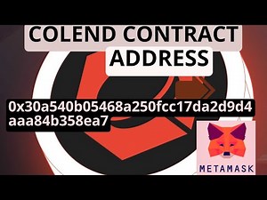 COLEND contract address // How to add colend token to youre metask wallet . #colend #satoshiairdrop