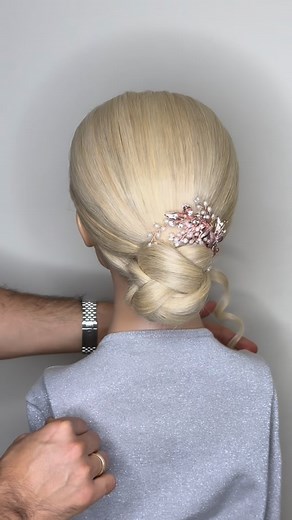 Your Low Bun Hair Hack How to .., Low Bun Hair Hack with only 2 ponytails „in few minutes 🤗 Updo Romantic 🥰 . “Feel like a queen with this elegant and royal braided hairstyle.” Updo quick & easy Bridal Updo Romantic & Elegant Easy & Simple Romantic Simple & Easy Hair Tutorial Romantic 🥰 ✨WATCH ✨LEARN ✨SAFE #fashionstyle #hairstyling #longhairstyles #wedding #braidstyles #weddinginspiration #bridalstyle | MadeByAlexander