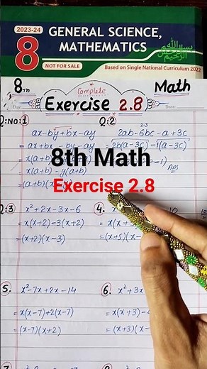 Exercise 2.8 Class 8 Math | #math #auuamath #viral