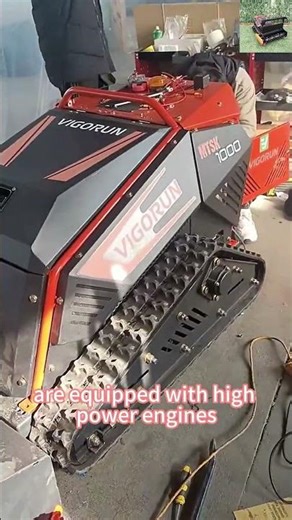 Vigorun radio controlled tracked flail mulcher made by Vigorun Tech#flailmulcher #bush #hammer