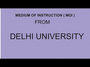 Delhi University me MOI kaise apply kare