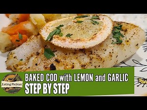Baked Cod Loins with Garlic and Lemon