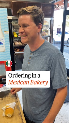 Learn Spanish with Babbel on Instagram: "Tanner knowing Spanish means we get to know exactly what we’re ordering at the Mexican bakery! He was so proud to hear his Spanish was good, and spent 30 minutes talking about learning languages with Ana. 🍮🍡 #LearnSpanish #SpanishConversation #SpanishPractice #SpanishDaily #SpeakSpanish"