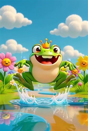 Funny Frog Splash Time 🐸💦 | Kids Cartoon for Toddlers #animatedcartoon #kidscartoon #funny #cute