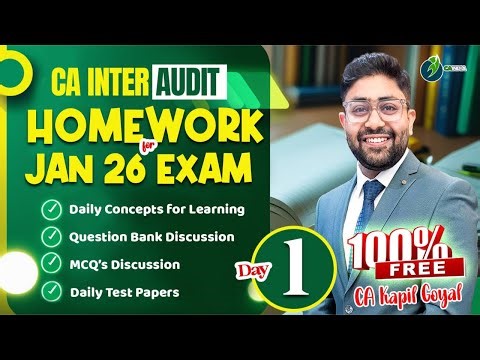 Get ready for CA Inter Audit Daily Home work for Jan 26 exams