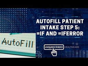Using Google Workspace as an EMR. AUTOFILL Patient Intake information Step 5 IF and IFERROR clean up