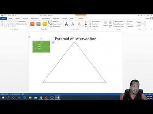 Creating A pyramid on intervention Diagram in Ms Word.