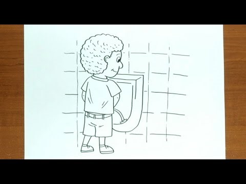 How to Draw BOY PEE ILLUSTRATION